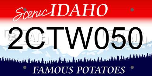 2CTW050 Idaho License Plate