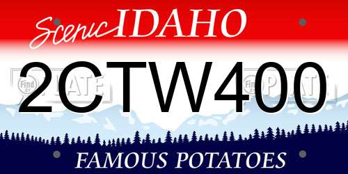 2CTW400 Idaho License Plate
