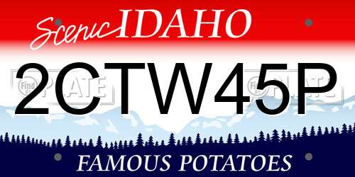 2CTW45P Idaho License Plate