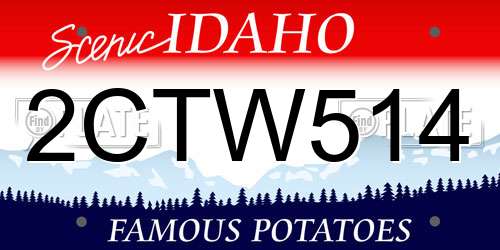 2CTW514 Idaho License Plate