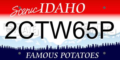 2CTW65P Idaho License Plate