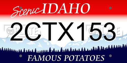 2CTX153 Idaho License Plate