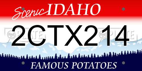 2CTX214 Idaho License Plate