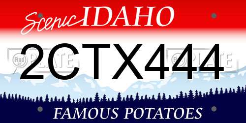 2CTX444 Idaho License Plate