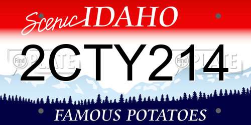 2CTY214 Idaho License Plate