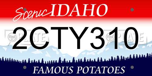 2CTY310 Idaho License Plate