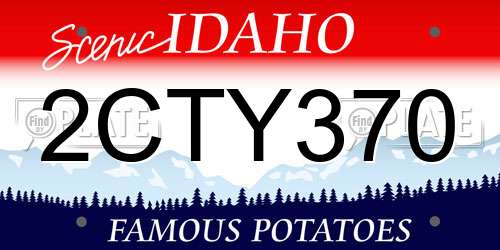 2CTY370 Idaho License Plate