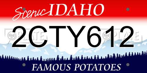 2CTY612 Idaho License Plate