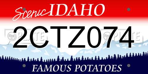 2CTZ074 Idaho License Plate