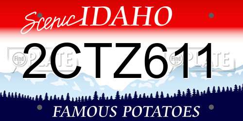 2CTZ611 Idaho License Plate