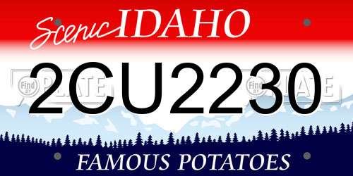 2CU2230 Idaho License Plate