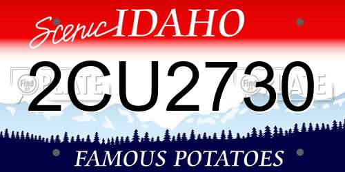 2CU2730 Idaho License Plate
