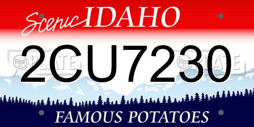 2CU7230 Idaho License Plate