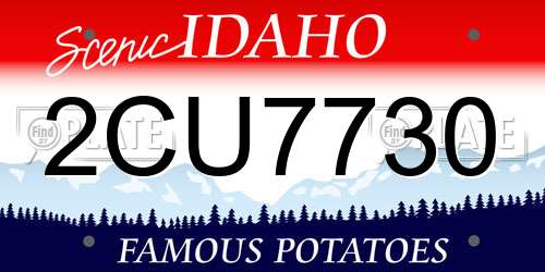 2CU7730 Idaho License Plate