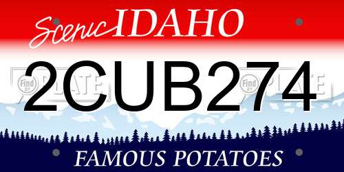 2CUB274 Idaho License Plate