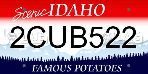 2CUB522 Idaho License Plate