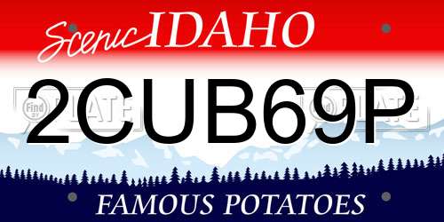2CUB69P Idaho License Plate