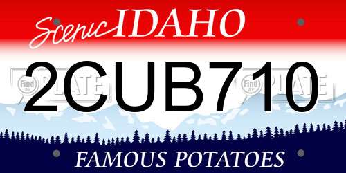2CUB710 Idaho License Plate