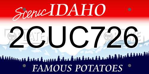 2CUC726 Idaho License Plate