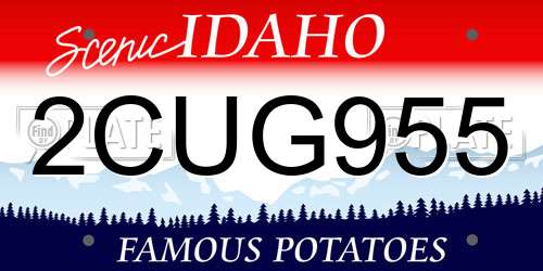 2CUG955 Idaho License Plate