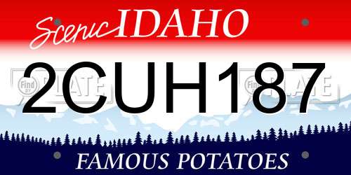 2CUH187 Idaho License Plate