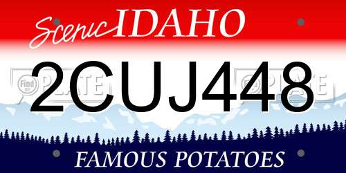 2CUJ448 Idaho License Plate