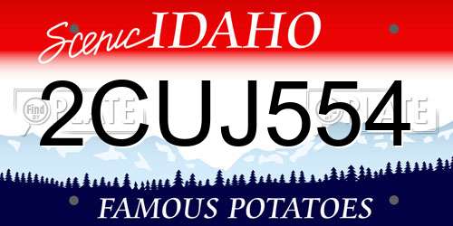 2CUJ554 Idaho License Plate