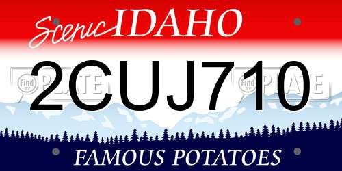 2CUJ710 Idaho License Plate