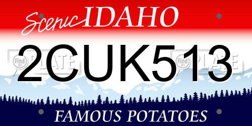 2CUK513 Idaho License Plate
