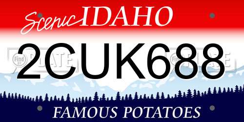 2CUK688 Idaho License Plate
