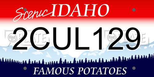 2CUL129 Idaho License Plate
