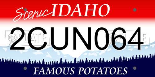 2CUN064 Idaho License Plate