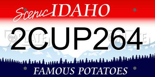 2CUP264 Idaho License Plate