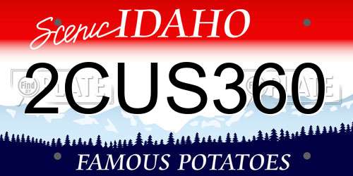 2CUS360 Idaho License Plate