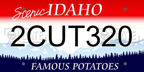 2CUT320 Idaho License Plate