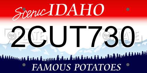 2CUT730 Idaho License Plate