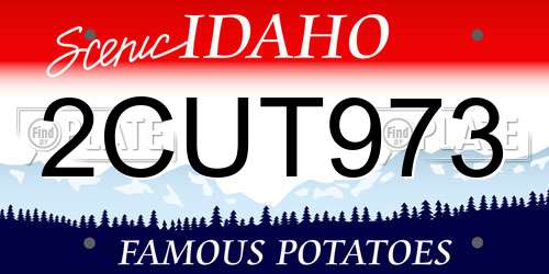 2CUT973 Idaho License Plate