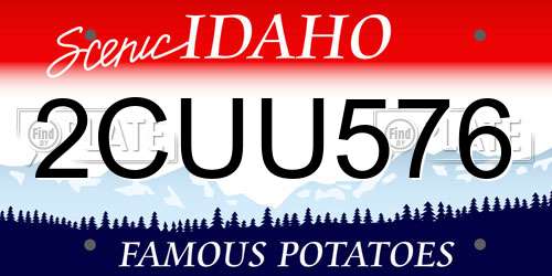 2CUU576 Idaho License Plate
