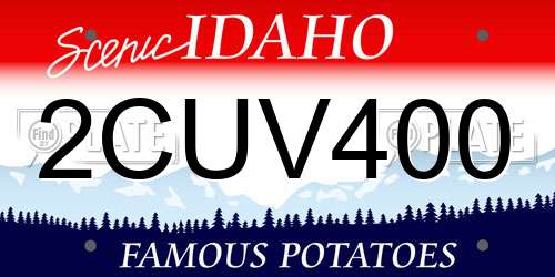2CUV400 Idaho License Plate