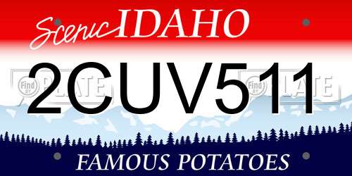 2CUV511 Idaho License Plate