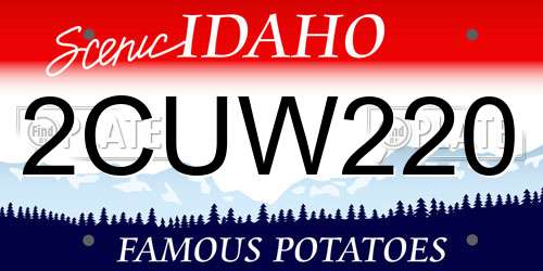 2CUW220 Idaho License Plate