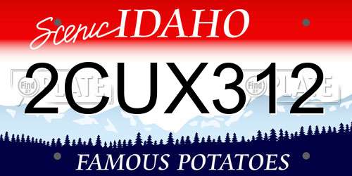 2CUX312 Idaho License Plate