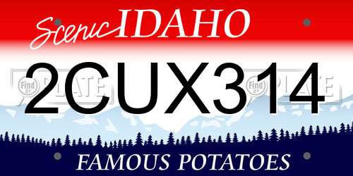 2CUX314 Idaho License Plate