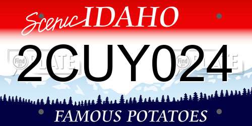 2CUY024 Idaho License Plate