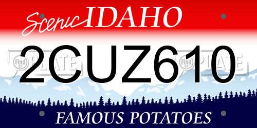 2CUZ610 Idaho License Plate