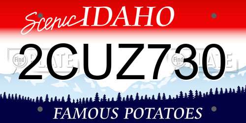 2CUZ730 Idaho License Plate
