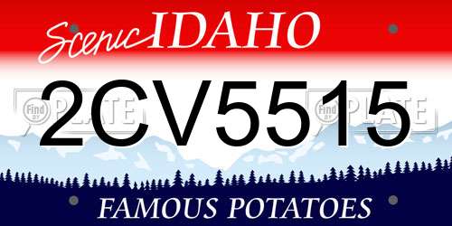 2CV5515 Idaho License Plate