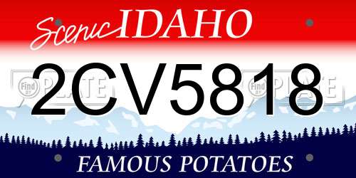 2CV5818 Idaho License Plate