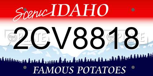 2CV8818 Idaho License Plate