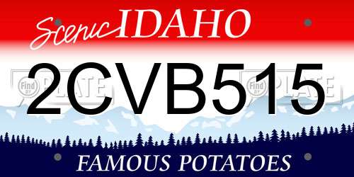 2CVB515 Idaho License Plate